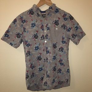 MODERN AMUSEMENT Casual Short Sleeve Button Shirt